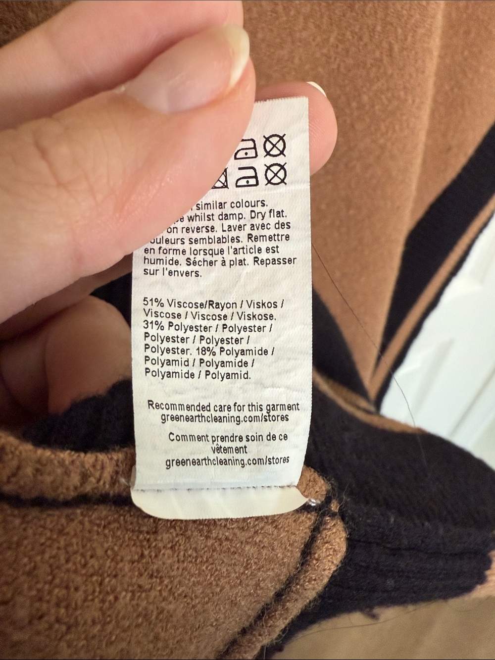 River Island Tan and Black Sweater Poncho - Picture 5 of 6